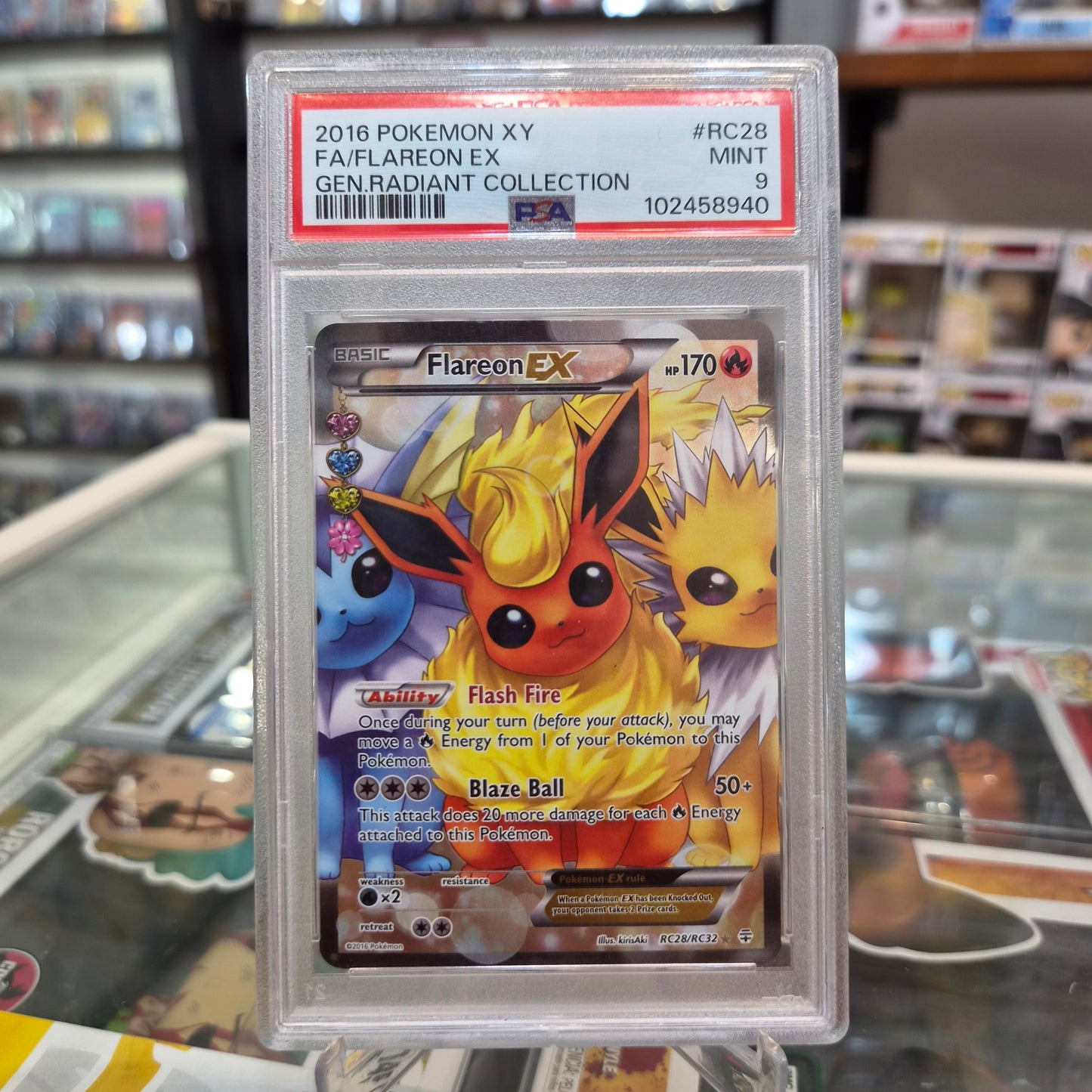 Pokemon TCG - 2016 FA Flareon ex Radiant Collection [PSA 9]
