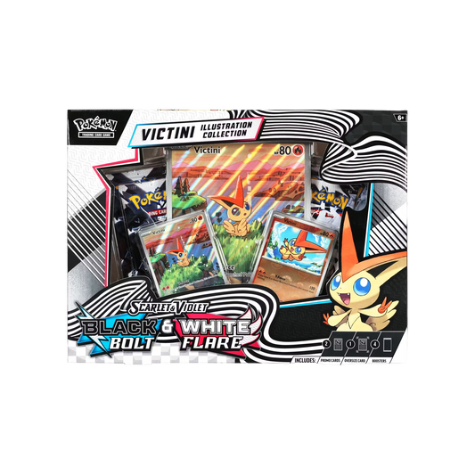 Pokemon TCG - Black Bolt & White Flair Victini Illustration Collection Box