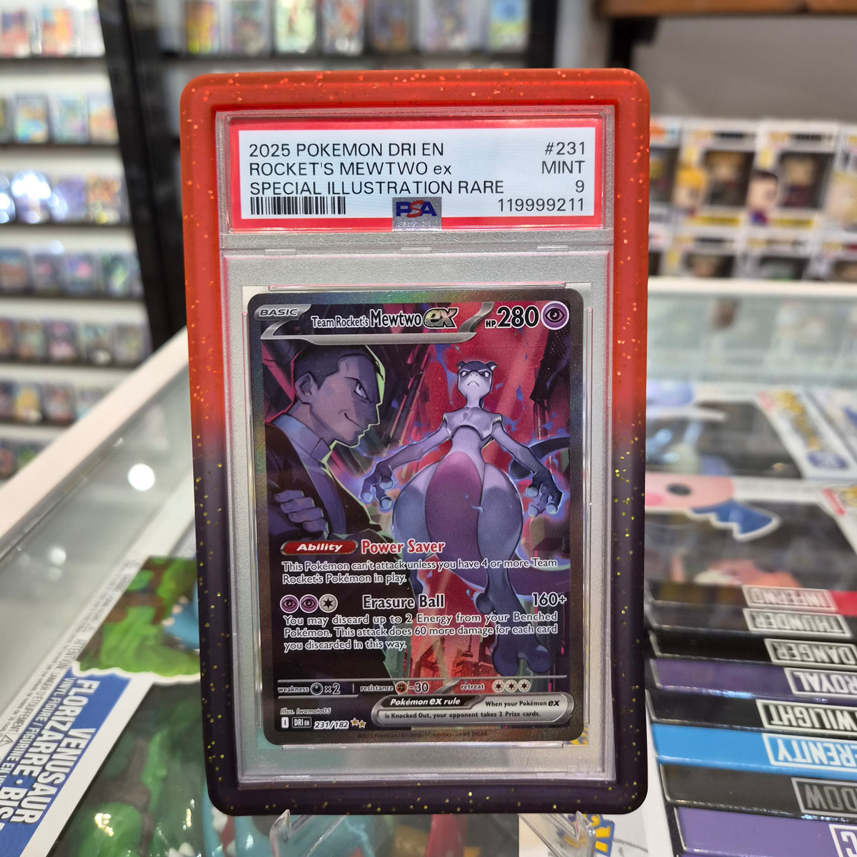 Pokemon TCG - Rocket's Mewtwo ex SIR [PSA 9]