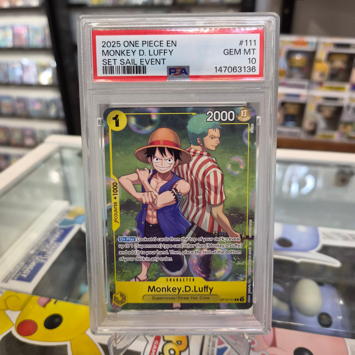 One Piece TCG - Monkey D Luffy Set Sail Event [PSA 10]