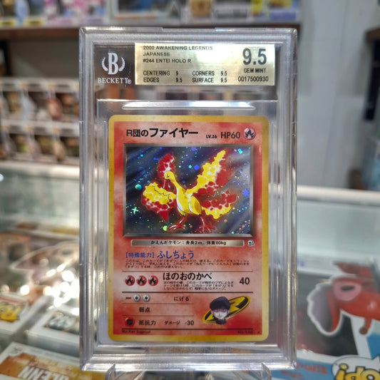 Pokemon TCG - 2000 Rocket's Moltres JP Misprint Label [BGS 9.5]
