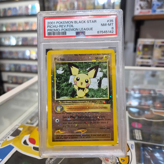 Pokemon TCG - 2001 Pichu Reverse Holo Black Star Promo [PSA 8]