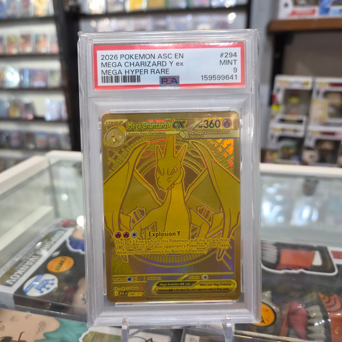 Pokemon TCG - Mega Charizard Y ex Mega Hyper Rare [PSA 9]