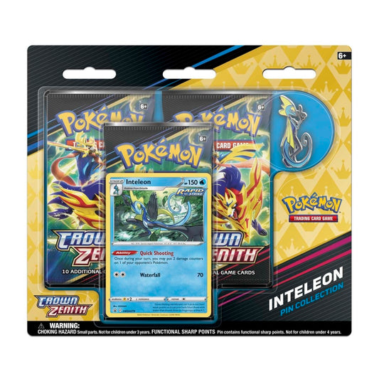 Pokemon TCG - Crown Zenith Pin Collection 3-pack Blister [Inteleon]