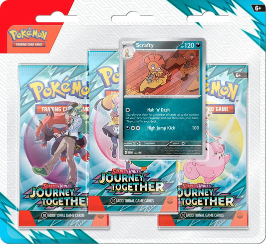 Pokemon TCG - Journey Together 3 Packs Blister