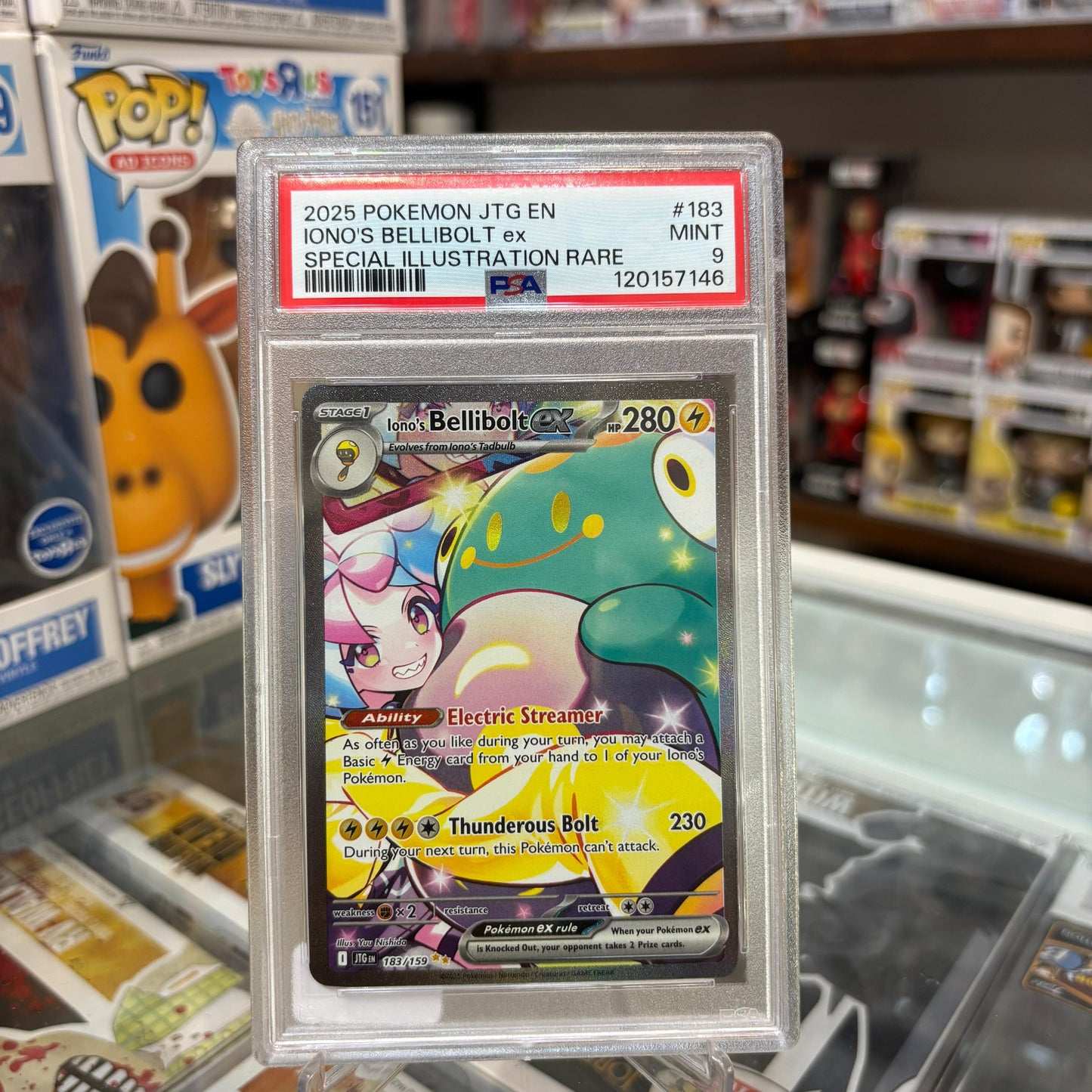 Pokemon TCG - Iono's Bellibolt EX SIR [PSA 9]