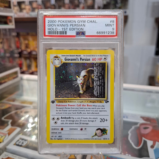 Pokemon TCG - 1st Edition Giovanni's Persian [PSA 9]