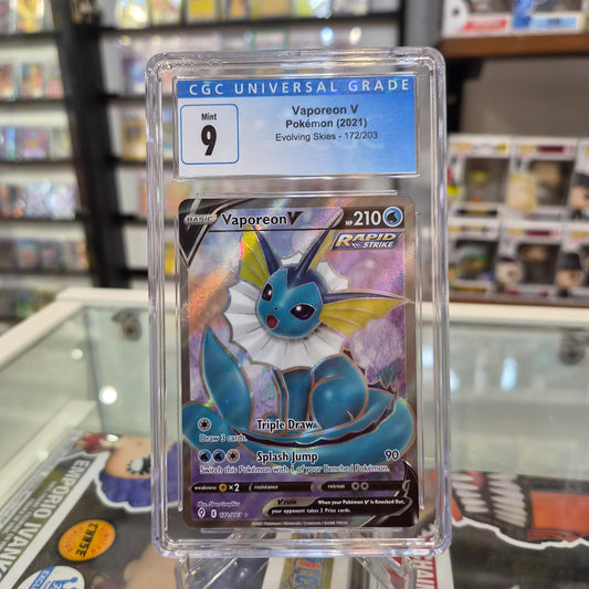 Pokemon TCG - FA Vaporeon V [CGC 9]