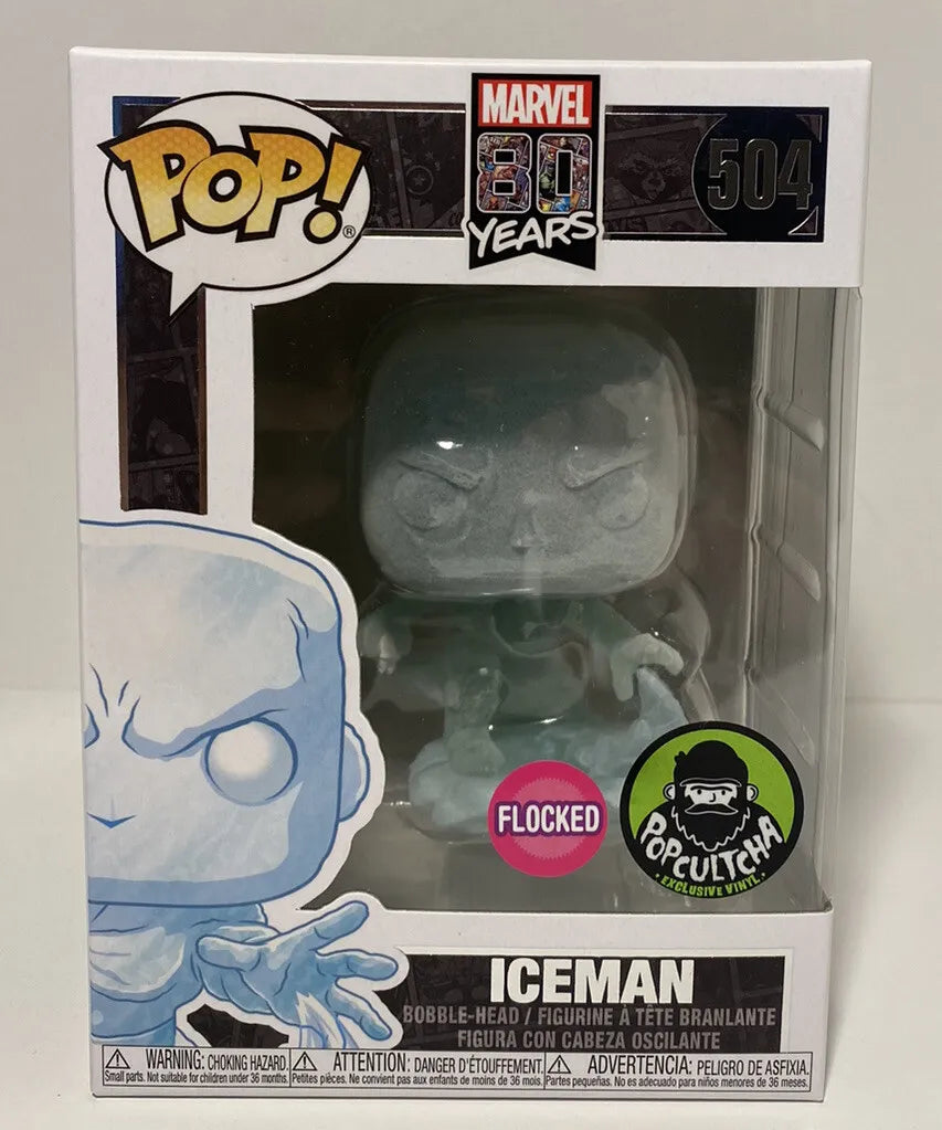 Marvel - Iceman [Popcultcha Exc Flocked] #504
