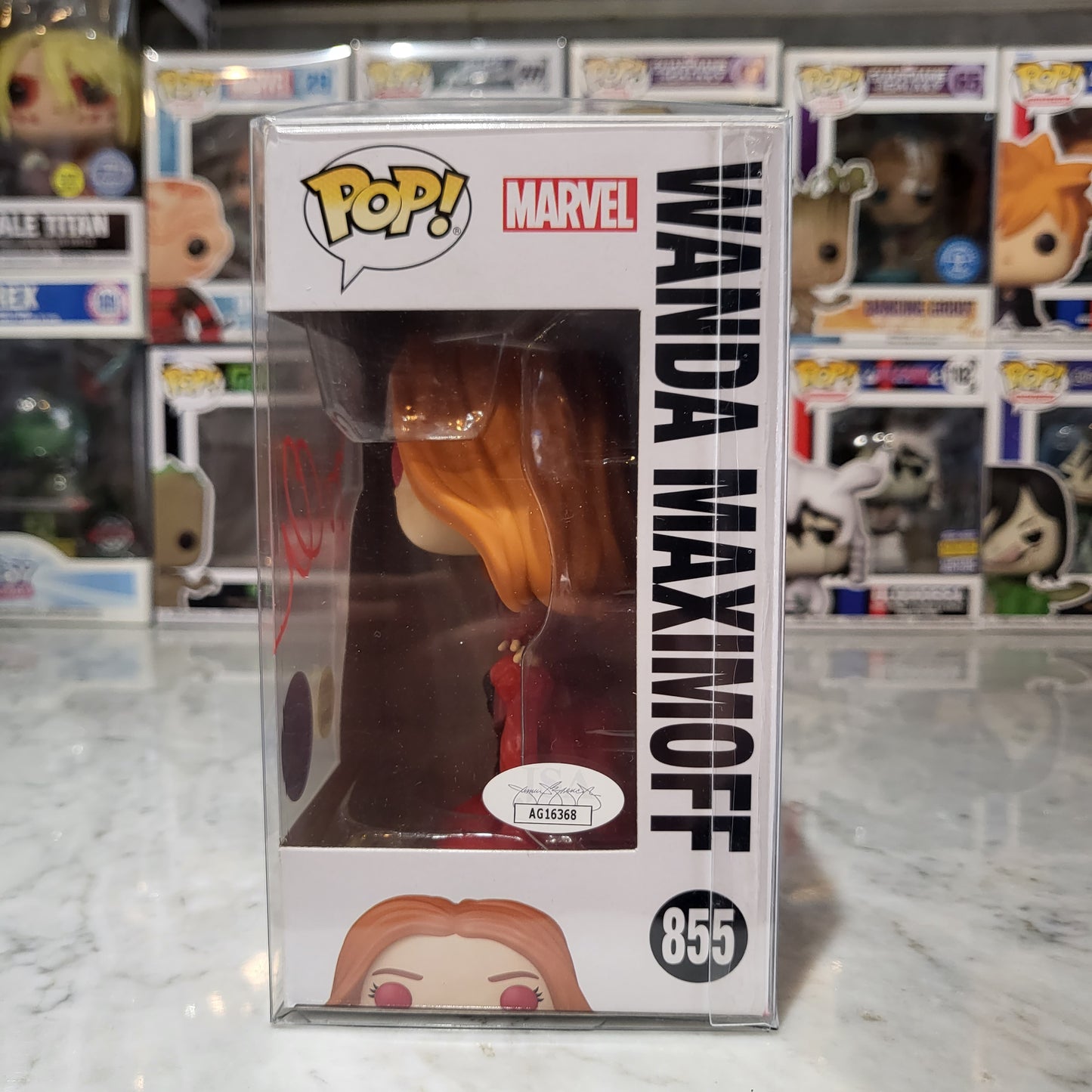 Marvel - Wanda Maximoff [GITD SIGNED by Elizabeth Olsen and Authenticated] #855